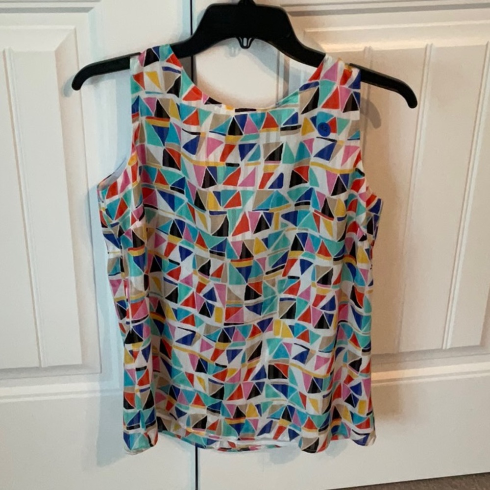 Silky, light-weight sleeveless blouse